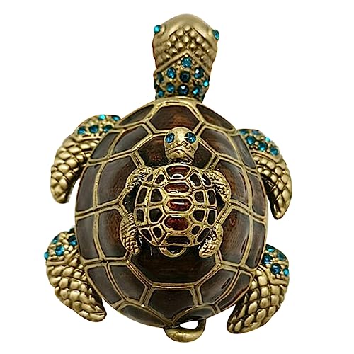 COLLBATH Schildkröte Schmuckschatulle Schmucketui Schmuckhalter Schmuckkästchen Für Frauen Behälter Für Perlen Schildkrötenfigur Perlen Zum Basteln Schmuck-organizer Strasssteine von COLLBATH