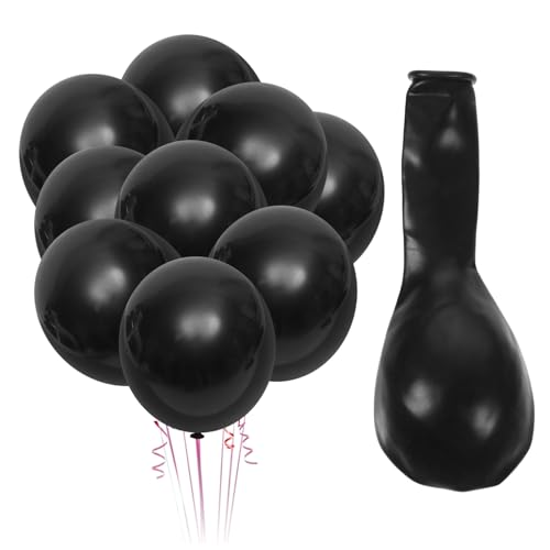 COLLBATH Schwarze Luftballons Hochzeitsballons Für Festlichkeiten Dekoration Für Geburtstagsfeiern Pearl Latexballons Mit Bändern Partyzubehör von COLLBATH