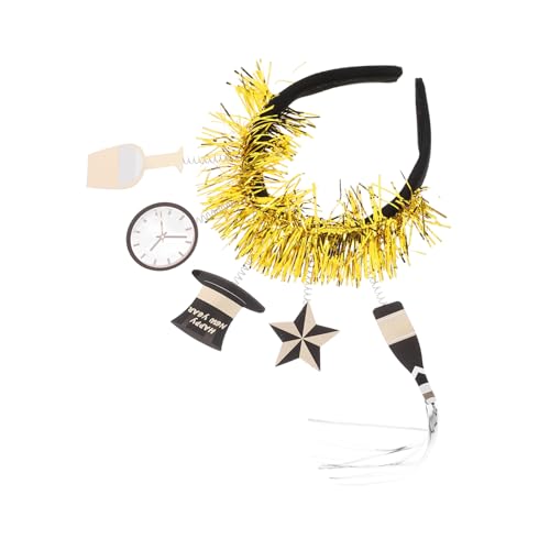 COLLBATH Silvester Party Stirnband Schwarzes Haarband Stirnbänder Kopfband Make Up Stirnband Kopfbedeckung Für Frauen Neujahrs Accessoires Dekorativer Haarreifen Dekorativer von COLLBATH