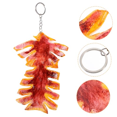 COLLBATH Simuliertes Tintenfischmodell Schlüsselanhänger zum Grillen Lanyard mit ID-Halter Kette Schlüsselanhänger imitierter Lebensmittel Schlüsselanhänger mit Lebensmittelanhänger PVC von COLLBATH