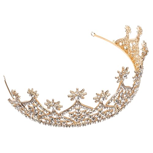 COLLBATH Tiaras Tiara Für Frauen Kopfbedeckungen Für Die Braut Strass-stirnband Haarschmuck Für Die Braut Kronen Für Frauen Mädchen-tiara-requisite Braut Stirnband Legierung Golden von COLLBATH