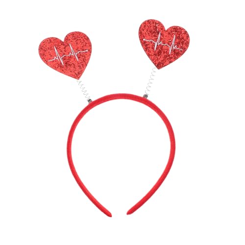 COLLBATH Valentinstag Stirnband Valentinstag-accessoire Valentinstag-stirnband Valentinstag-stirnbänder Für Frauen Valentinstags-stirnbänder Für Frauen Valentins-stirnband-liebe Gefühlt Rot von COLLBATH