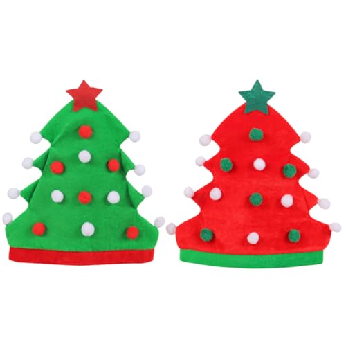 COLLBATH Weihnachtsbaum Hüte Kreative Weihnachtsmützen Für Partys Lustige Weihnachtsfeier Kopfbedeckung Und Festliche Kostü Accessoires von COLLBATH