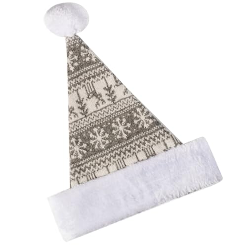 COLLBATH Weihnachtsmütze Für Die Party Weihnachtskegelhut Gestrickte Weihnachtsmütze Weihnachtsfeier Liefert Plüsch Weihnachtsmütze Weihnachtsmützen Weihnachtsmann-mützen Urlaubsmützen Garn von COLLBATH