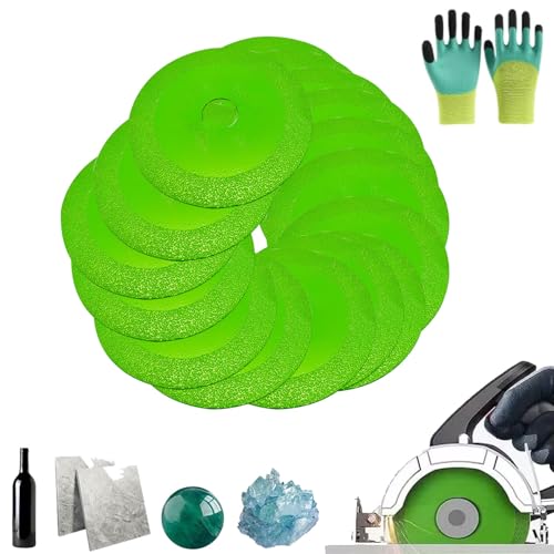 COLOEMO Rock Slab Grinding Disc, Rock Plate Flat Grinding Blade, Stone Ceramic Porous Widened Cutting Blades, Tile and Rock Slab Cutting and Angle Grinder Discs, Precision Cutting (15PC) von COLOEMO