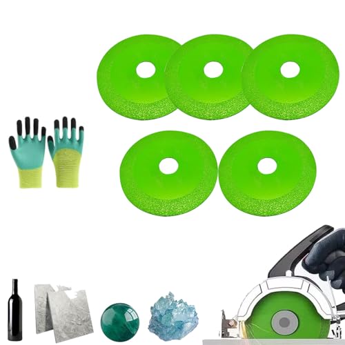 COLOEMO Rock Slab Grinding Disc, Rock Plate Flat Grinding Blade, Stone Ceramic Porous Widened Cutting Blades, Tile and Rock Slab Cutting and Angle Grinder Discs, Precision Cutting (5PC) von COLOEMO