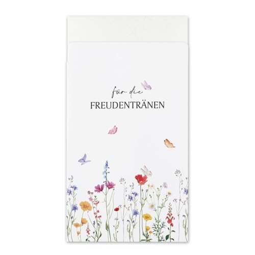 COLOFALLA 100 Stücke Freudentränen Hochzeit Papiertüten Mini Tüten Für die Freudentränen Blume Verpackung Deko für Taschentücher Gastgeschenke Hochzeitsdeko von COLOFALLA