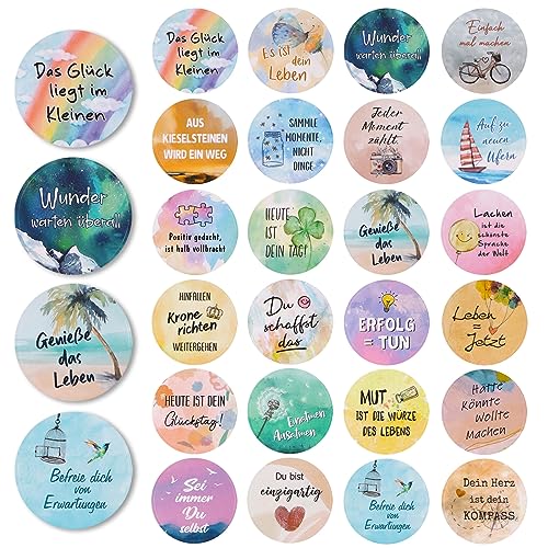 COLOFALLA 120 Stk 4cm Spüche Aufkleber Bunt Sticker mit Positiven Sprüchen Motivationssticker Mutmacher Sticker Inspirierende Motivationsaufkleber zur Jugendweihe (Bunt) von COLOFALLA