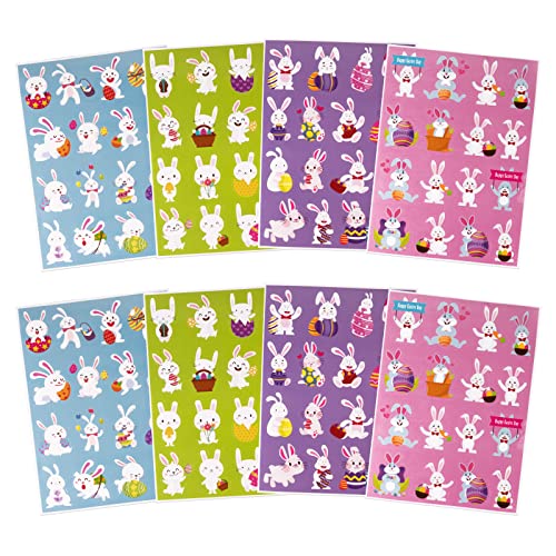 COLOFALLA 256 Pcs Ostern Aufkleber Ostern Sticker Hasen Osterhasen Kaninchen Osterdeko DIY Basteln Deko für Kinder Osteraufkleber Ostersticker Selbstklebend (Hasen) von COLOFALLA