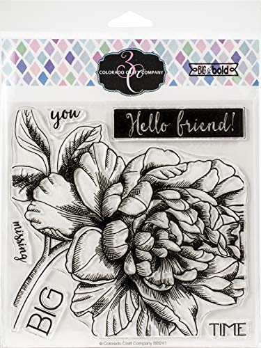 Colorado Craft Company Colorado Clear Stempel U, Missing You Pfingstrose, groß & kräftig von COLORADO CRAFT COMPANY