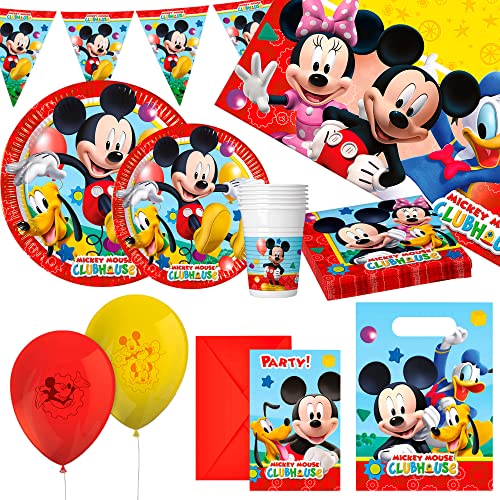 ColorBaby Mickey Party-Set Deluxe 64-teilig (8 Services) von Disney