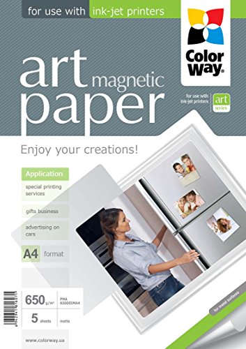 ColorWay Fine Art Fotopapier - Mattes Magnetisches 650 g/m², A4, 5 Blatt von COLORWAY