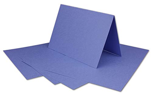 50 DIN A6 Faltkarten Lila (Violett) - Karten zum selbstgestalten 14,8 x 21 cm - Klappkarten mit 160 g/m² - Colours-4-you von Glüxx Agent von COLOURS 4-YOU by Glüxx-Agent