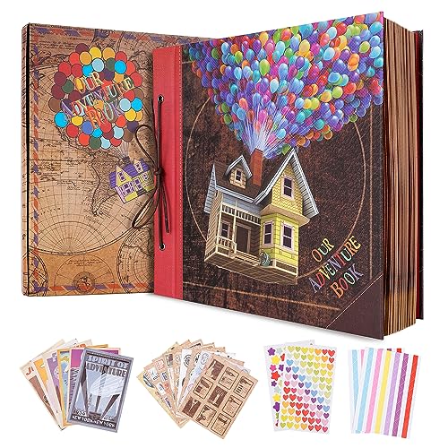 Our Adventure Book Album Photo Scrapbooking 30,5 x 30,5 cm,Style Rétro Album Scrapbooking,Album de Voyage DIY/Journal de Couple/Livre d'anniversaire de Mariage,Valentinstag Ballon) von COMBIUBIU