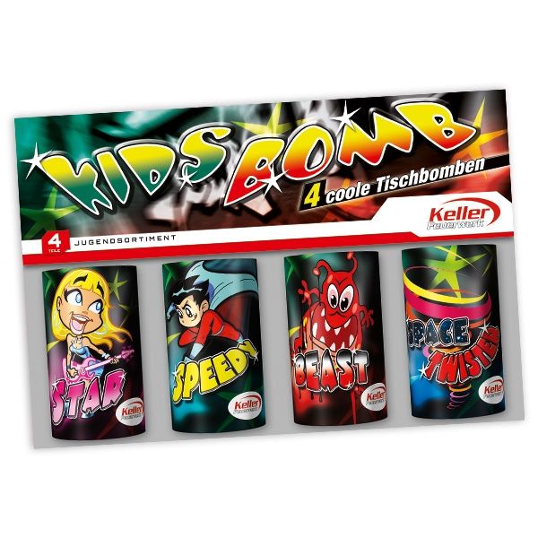 "Kids Bomb" Tischfeuerwerk, 4er Pack von COMET Feuerwerk GmbH