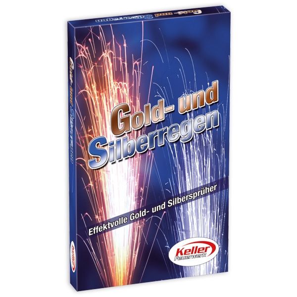 Sprüh-Fontänen "Gold und Silberregen", 8er Pack von COMET Feuerwerk GmbH