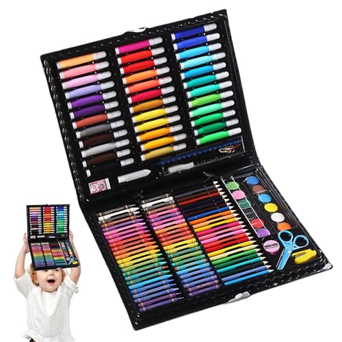 COMFOLIVING Kunsthandwerk-Zeichensets, Malstifte-Marker-Set für Kinder, 150X professionelles Zeichenzubehör | Art Kit Zeichenzubehör, Kinder-Malstifte, Marker-Set, Skizzierstifte, Malset zum Zeichnen von COMFOLIVING