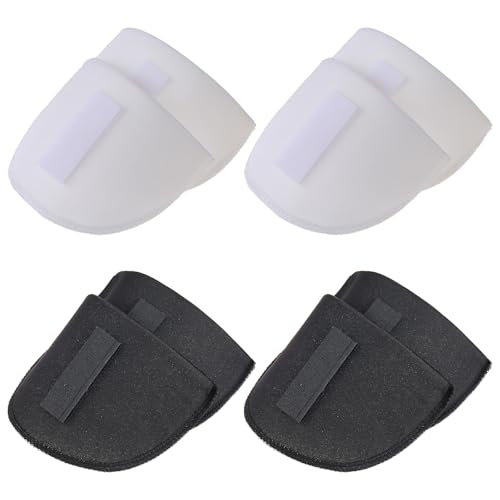 COMNICO 4 Paar Eingesetzte Schulterpolster Atmungsaktive Schaumstoff-Pads Schulterverstärker Nähzubehör für Damen und Herren Schräge Hohe und Niedrige Schultern (1 cm + 1,5 cm) von COMNICO