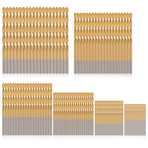 COMOWARE 120-teiliges metrisches Bohrer-Set, Titan, klein, HSS, Mikrobohrer für Holz, Kunststoff, Stahl, (1 mm bis 3,5 mm) von COMOWARE