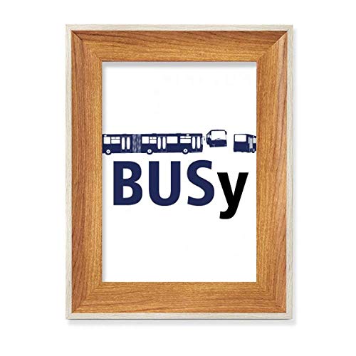 Busy Public Transport Operation Bus Desktop Holz-Bilderrahmen Display Bild Kunst Malerei Mehrere Sets von COMP