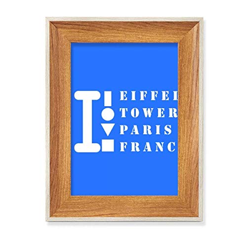 Eiffelturm Paris Frankreich Desktop Holz Bilderrahmen Display Bild Kunst Malerei mehrere Sets von COMP