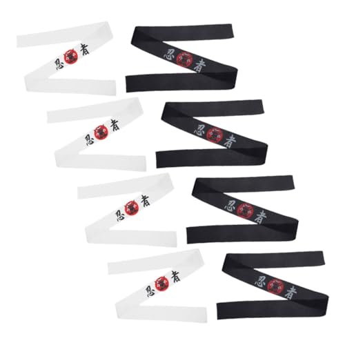 COMPUKAS 8 Stück Ninja-kapuze Sushi-koch-uniform Japanisches Kopftuch Japanische Bandanas Für Männer Sushi-kostüm Kind Rotes Karate-stirnband Japanischer Drache Hibachi-kochmütze Polyester von COMPUKAS