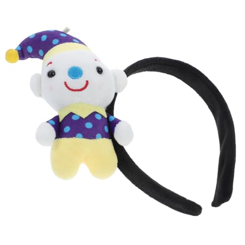 COMPUKAS Clown-stirnband Clownhüte Clown Perücke Mützen Clown-kostüm Regenbogen-stirnband Clown-zubehör Clown Kostüm Stirnband Für Halloween Plüschspielzeug-stirnbänder Stoff von COMPUKAS