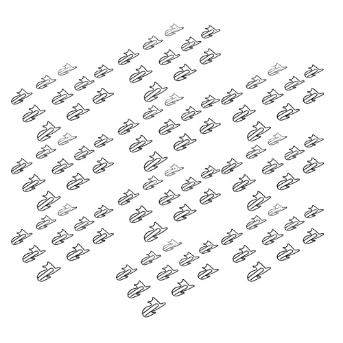 100 Stück Büroklammern in Katzenform, Robuste, Rostfreie Metall-Büroklammern für Büro, Schule und den Persönlichen Gebrauch von COMTERVI