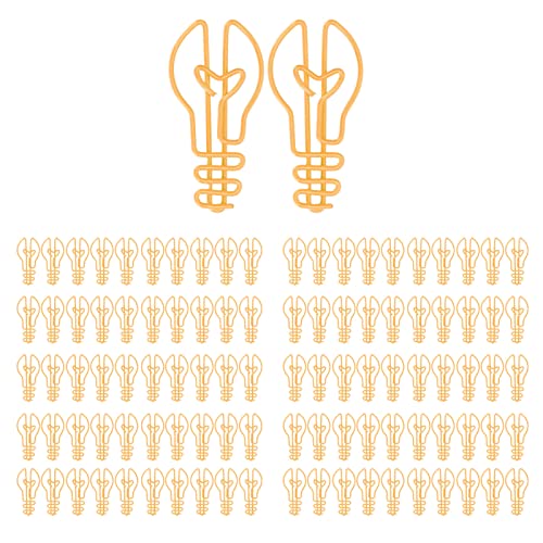 100 Stück Bunte, Niedliche Büroklammern in Glühbirnenform, Lesezeichen, Dokumenten-Organisationsklammern, Lustige Planerklammern für Büro, Schule und den Persönlichen Gebrauch von COMTERVI