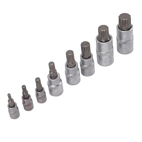 8-teiliges Sechskant-Bit-Set, 1/2 Zoll, 1/4 Zoll, 3/8 Zoll, Eisen-Sechskantköpfe mit Schiene für Bohrschrauber, Heim- und Autoreparatur von COMTERVI