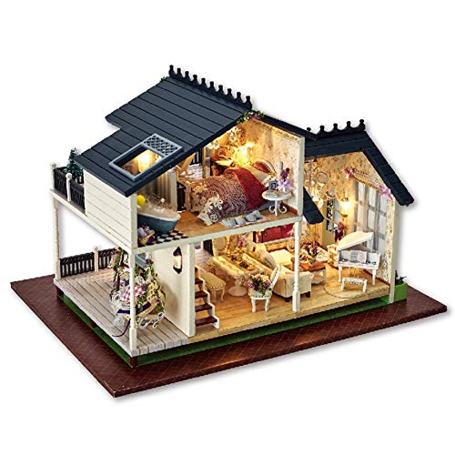 COMTERVI DIY Holz Miniatur Montage Dekorative Ornament Puppenhaus Villa für Kind Kind von COMTERVI