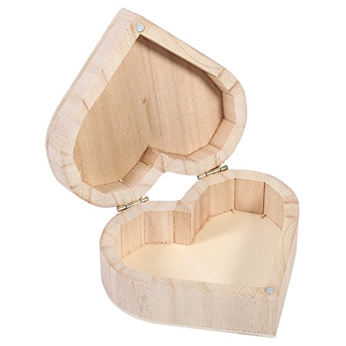 COMTERVI Herz Schmuck, 11x10x4 Neue Schöne Holz Herz Form Schmuck Lagerung Box Verpackung Tragetasche Handwerk Dekoration Heißer von COMTERVI