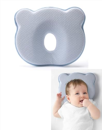 COMVASTARS Baby Kissen Babykissen Memory Kissen Orthopädisches Babykissen Baby Kopfkissen Gegen Plattkopf Kinderkopfkissen Memory Schaum für 0-12 Monate Neugeborene,Kissen Gegen Kopfverformung Baby von COMVASTARS