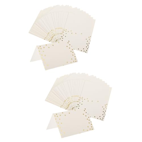 CONGARTENO 100 Stk Sitzplatzkarte Platzkarten Aus Papier Namenskarte Für Den Partytisch Bedruckbare Visitenkarten Hochzeitskarten Papiertisch Signiert Karten Platzkarten Für Zelte Golden von CONGARTENO