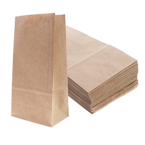 CONGARTENO 100St Verpackungsbeutel zum Mitnehmen Süßigkeitentüten für Süßigkeitenbuffet Popcorn-Papiertüten papiersäcke paper bag Papierbehälter Verpackungsbeutel mit quadratischem Boden von CONGARTENO