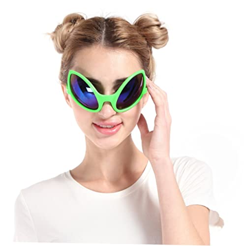 CONGARTENO 2 Stk Lustige Partybrille Mit Alien-form Linsen-alien-sonnenbrille Abschlussball-sonnenbrille Et Augenförmige Sonnenbrille Geformte Sonnenbrille Party-brillen-requisiten Green von CONGARTENO