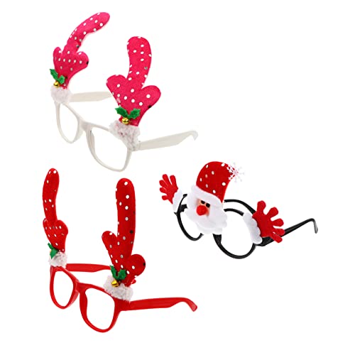 CONGARTENO 3St Weihnachtsbrille Weihnachtsstrumpffüller Urlaub Party Gefälligkeiten Kinderbrille kinder ferngläser kinderferngläser Brillengestelle Foto-Requisiten Kunststoffe und Vliesstoffe von CONGARTENO