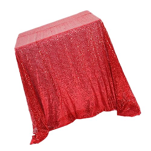 CONGARTENO modische Tischdecke Pailletten Wedding tablez tischpult partyhüte tischdeken Sequenz Tischdecke Tischdekoration Esstisch dekor Glitzer Tischdecke Partytisch Hochzeit tischdecke rot von CONGARTENO