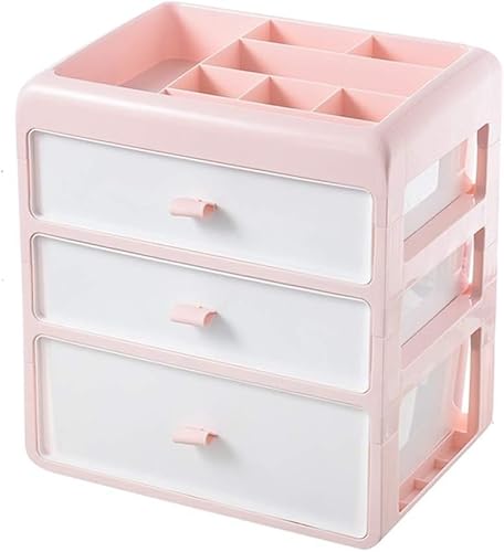 CONGRUI Aufbewahrungsschrank, Aufbewahrungsbox, Kleiderschrank, Schublade, Haushalt, Kunststoff, Sortierbox (Rosa, 3 Ebenen) von CONGRUI