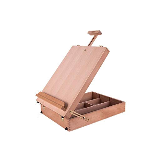 CONGRUI Staffelei aus Holz, Desktop-Ölgemälde, Staffelei, hochwertige Box, natürliche Textur, gute Härte, klar, ideale Wahl, für den Innenbereich, Zuhause, feines Finish, Buche CONGRUI Staffelei aus Holz, Desktop-Ölgemälde, Staffelei, hochwertige Box, natürliche Textur, gute Härte, klar, ideale Wahl, für den Innenbereich, Zuhause, feines Finish, Buche von CONGRUI