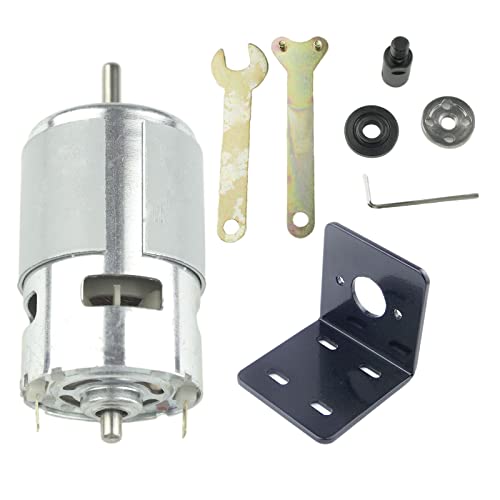 CONQUERALL 775 DC-Motor kugelgelagert Großes Drehmoment Hochleistungsmotor 12V 6000RPM/ 24V 12000RPM mit Sägeblatt-Pleuel-Satz und Halterung von CONQUERALL