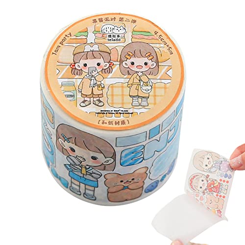 COOBAA 10 Cute Tape Cartoon Hand Account Tape Dekorative Klebeband Aufkleber Bastelbedarf für Notizbücher Scrapbooking Briefe Fotoalben von COOBAA