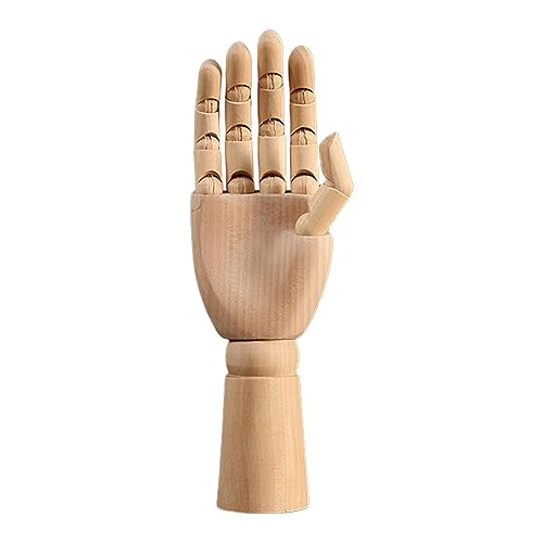 COOBAA Mannequin aus Holz, Handmodell-Figuren, Gelenke, Künstlerpuppe, Modell zum Zeichnen, bewegliche Holzpuppe, Handpuppe, Handpuppenmodell für den Tisch von COOBAA