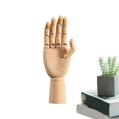 COOBAA Wood Art Mannequin Hand | Wood Joints Artist Hand Model | Wooden Flexible Joints Artist Mannequin Wood Model for Sketching & Painting von COOBAA