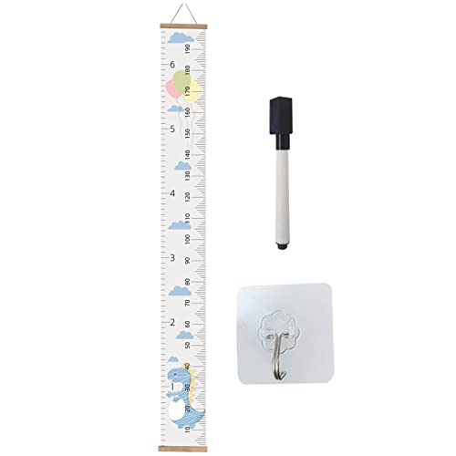 Wand-Höhentabelle, 200 cm, Wandlineal, abnehmbare Leinwand, Wanddekoration, Messlineal für Kinder, hängende Höhenmessung für Kinder, Kinderzimmer-Dekoration für Mädchen, , von COOBAA