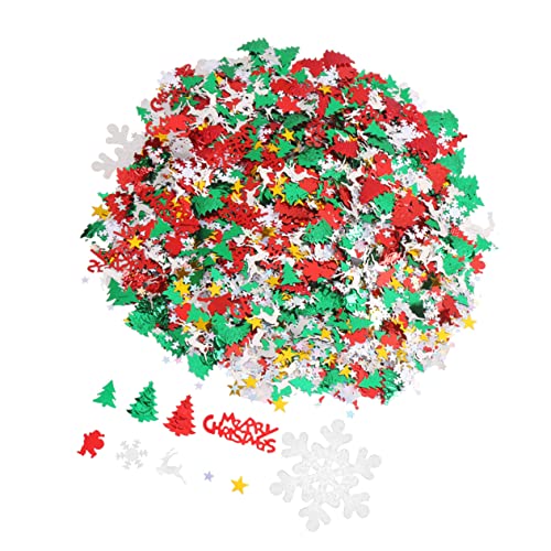 COOLHIYA 1 Packung Konfetti werfen Konfetti selber machen Wunderland-Ornament Weihnachtskonfetti winterdeko Christbaumschmuck Weihnachtsdekorationen dekoratives Konfetti Party Konfetti PVC von COOLHIYA