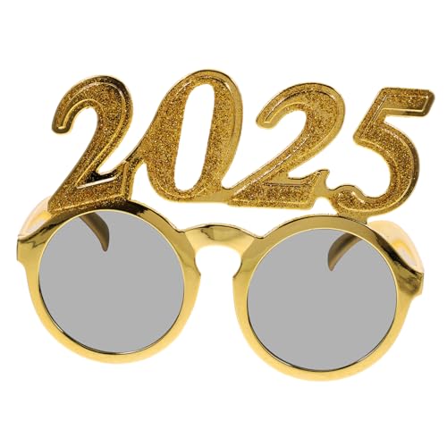 COOLHIYA 2025 Brille Partyzubehör brillen Bühnenbrille Brille lustige Sonnenbrille Abschlussbrille Gläser Requisiten Partybrille Partydekorationen für das neue Jahr Stk von COOLHIYA