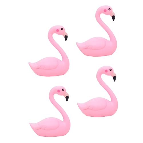 COOLHIYA 4 Stück Kuchen Flamingo Dekor Flamingo-Ornament Autospielzeug Kuchen Spielzeug buchregal dekoration living room decoration Wohnzimmerdekoration dekoration party Auto-Flamingo-Dekor von COOLHIYA