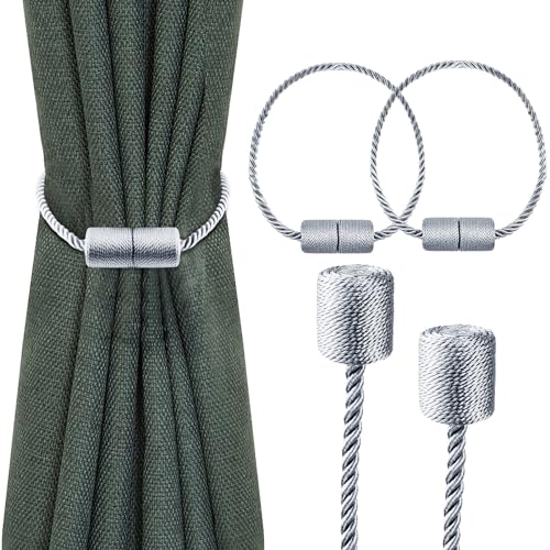 Vorhang Tiebacks Clips, Starke magnetische Krawatte Band Home Office Dekorative Weben Krawatte Rückseiten für Halter Haken Clip für Home Outdoor Schlafzimmer Büro von COONE