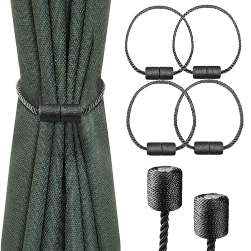 Vorhang Tiebacks Clips, Starke magnetische Krawatte Band Home Office Dekorative Weben Krawatte Rückseiten für Halter Haken Clip für Home Outdoor Schlafzimmer Büro von COONE